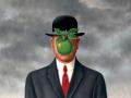 Detalle de El hijo del hombre (1964) de René Magritte