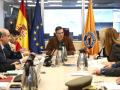 Sánchez, este viernes, en una reunión con el Comité Estatal de Coordinación y Dirección del Sistema Nacional de Protección Civil
