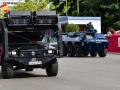 Vehículos URO Vamtac que la Policía Nacional enviará a Valencia