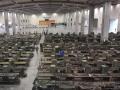 Hangar donde descansan los militares desplazados hasta Valencia