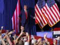 Donald Trump en un acto de campaña