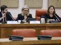 De izquierda a derecha, Manuel Mariscal (Vox), Macarena Montesinos (PP) y Francina Armengol, presidenta del Congreso