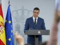 Pedro Sánchez durante la rueda de prensa
