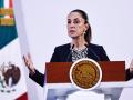 La presidenta de México, Claudia Sheinbaum, respondiendo sobre la amenaza de Trump de implantar nuevos aranceles si es elegido presidente