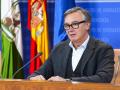 El portavoz de Vox en Andalucía, Manuel Gavira, este miércoles en rueda de prensa