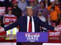 Donald Trump en un mitin en Michigan, Estados Unidos