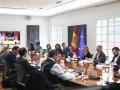 Una de las reuniones del comité de crisis en la Moncloa