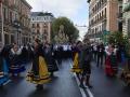 Bailes regionales durante la procesión de la Virgen de la Almudena