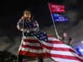 Partidarios del expresidente estadounidense y candidato presidencial republicano Donald Trump