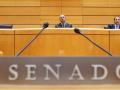 El presidente del Senado, Pedro Rollán, durante una sesión plenaria