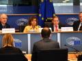 Edmundo González junto a los miembros de la delegación del PPE en Bruselas
