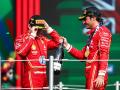 Charles Leclerc y Carlos Sainz celebran el doblete de la escudería Ferrari en el Gran Premio de Ciudad de Mexico 2024