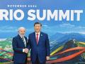 El presidente de Brasil, Lula da Silva, junto al presidente de China, Xi Jinping, en la cumbre del G20 en Rio de Janeiro