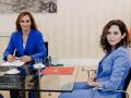 La ministra de Sanidad, Mónica García, y la presidenta madrileña, Isabel Díaz Ayuso