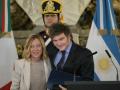 La primera ministra italiana, Georgia Meloni junto al presidente argentino, Javier Milei