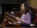 La líder de Podemos, Ione Belarra, este jueves en la tribuna del Congreso