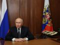 Putin durante un mensaje televisado a la nación