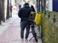 Un repartidor de Glovo, en Madrid.