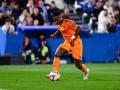 Vinicius conduce un balón en el duelo ante el Leganés