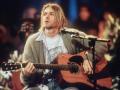 Kurt Cobain durante el concierto Unplugged de la MTV en 1993