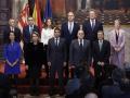 Carlos Mazón, con su nuevo Consell, tras la toma de posesión en el Palau de la Generalitat