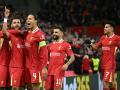 Los jugadores del Liverpool celebran la victoria frente al Real Madrid