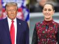 A la izquierda, el futuro presidente de los Estados Unidos Donald Trump, y a la derecha, la presidenta de México Claudia Sheinbaum