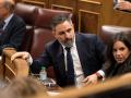 Santiago Abascal y Pepa Millán en el Congreso de los Diputados