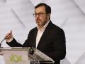 El portavoz de Vox, José Antonio Fúster, durante la rueda de prensa este lunes