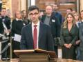 José Pablo López, en la toma de posesión de su cargo como presidente de RTVE