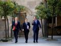 El ministro de Justicia, Félix Bolaños, junto al consejero de Justicia y el alcalde de Barcelona
