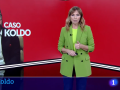 Alejandra Herranz, presentadora del Telediario 1, durante la edición de este miércoles