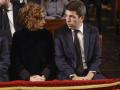 Montero y Mazón, este lunes, en la Catedral de Valencia