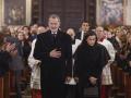 Felipe VI y la Reina Letizia, en la Catedral de Valencia, este lunes