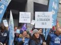Concentración organizada por varios sindicatos para exigir un acuerdo entre el Gobierno y las aseguradoras