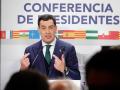 El presidente de la Junta de Andalucía, Juanma Moreno, tras la Conferencia de Presidentes