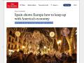 Captura de The Economist donde detalla las claves de la buena posición de la economía española