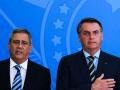 El exministro de Defensa de Brasil Walter Braga Netto y el expresidente de Brasil Jair Bolsonaro