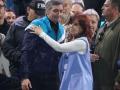 Cristina Fernández de Kirchner y Máximo Kirchner en un acto de campaña (Archivo)