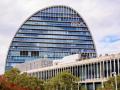 Fachada de la sede de BBVA en Madrid.