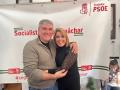 Susana Díaz, con el secretario general del PSOE de Almáchar