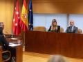 La mujer de Pedro Sánchez, Begoña Gómez, acudió a la Asamblea de Madrid, acompañada del diputado del PSOE-M, Jesús Celada, en la comisión de investigación de la Universidad Complutense