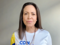 María Corina Machado durante la convocatoria de la manifestación para la toma de posesión presidencial