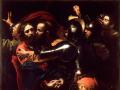 'La captura de Cristo', pintado en Caravaggio en 1602