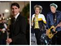 Justin Trudeau, Mick Jagger y Keith Richards