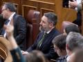El presidente de Vox, Santiago Abascal, en una sesión plenaria