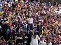 María Corina Machado durante la marcha contra el régimen de Maduro