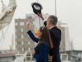 Los Reyes Felipe VI y Letizia, se despiden de la Princesa de Asturias, Leonor de Borbón antes de la partida de embarcar en el Juan Sebastián Elcano