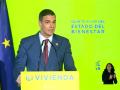 El presidente del Gobierno, Pedro Sánchez, durante la presentación de su plan de vivienda este lunes