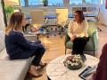 La alcaldesa de Valencia, María José Catalá, junto a Roberta Metsola, presidenta del Parlamento Europeo